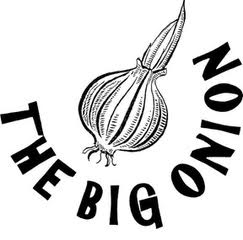 The Big Onion logo featuring text and an onion illustration