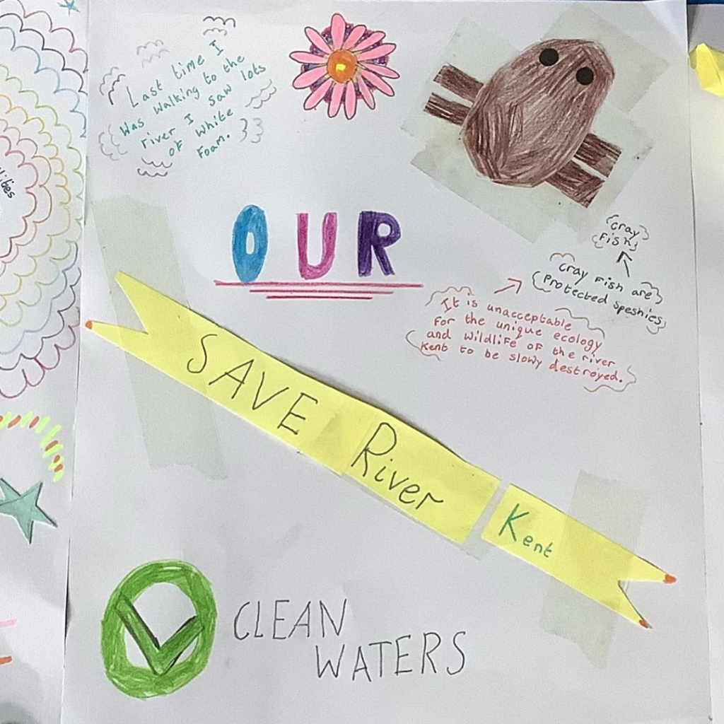 A child's letter to Louise Beardmore, CEO of United Utilities, about cleaning up the river Kent