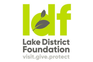 A logo for the Lake District Foundation, with a white background and green text.